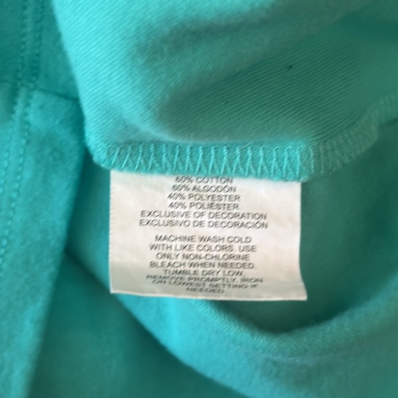 Izod girls M (10/12) short sleeve polo shirt teal - Picture 4 of 5